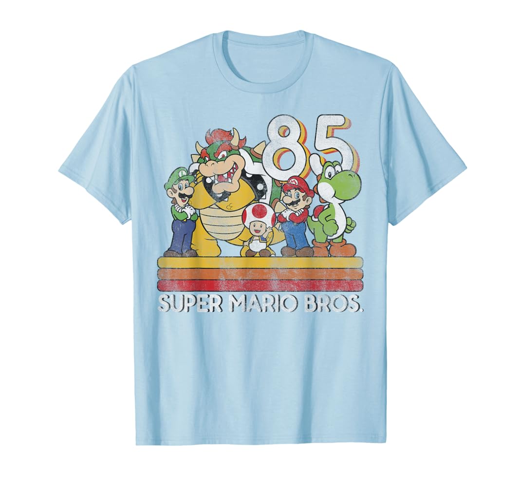 トップス 00s SUPER MARIO character T-shirts Amazon.com: Nintendo Super Mario Retro Character Line-Up T